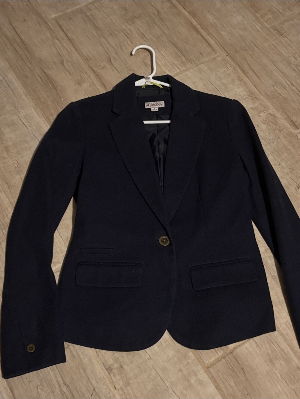 Adrienne Vittadini Dark Navy Single-Button Women's Blazer
